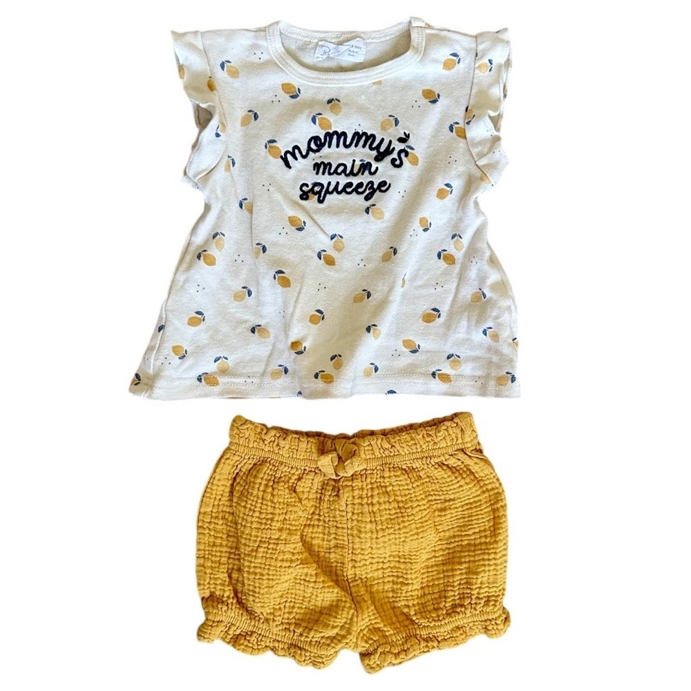 Boutique Rene Rofe ‘Mommy’s Main Squeeze’ Shirt & Cotton Shorts Set Girl 24 M
